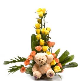 Online Flower Delivery-Basket Bouquet 17