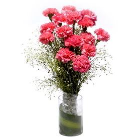 Glass Vase with Fresh Flower Arrangement 11